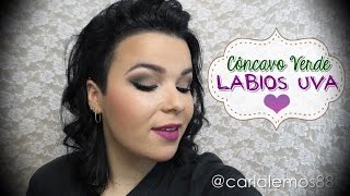 Makeup Tutorial Côncavo Verde e Labios Uva [upl. by Elokyn]