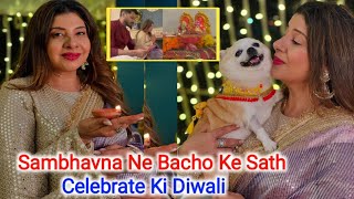 Sambhavna Seth Ne Husband Avinash Or Bacho Ke Sath Celebrate Ki Diwali Sambhavna Seth Entertainment [upl. by Deb775]