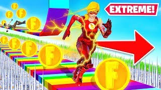 50 LEVEL FLASH DEATH RUN for VBUCKS Fortnite [upl. by Ymme764]