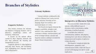 Lecture 1 Stylistics as a Linguistic Science [upl. by Yorgen]