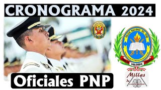 CRONOGRAMA PNP 👮‍♂️ Admisión EO Promoción 2024 [upl. by Dibb]