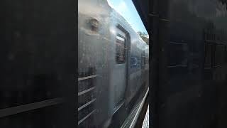 Metro North New Haven Heritage Unit P32AC 230 Departs Peekskill as seen onboard Fall Foliage Train [upl. by Nosecyrb]