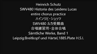 Heinrich Schutz SWV480 Historia des Leidens Lucas entire chorus practice [upl. by Akemehc]