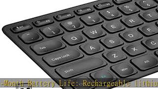 Arteck 24G Wireless Keyboard Ultra Slim Full Size Keyboard with Numeric Keypad and Media Hotkey fo [upl. by Mariam753]