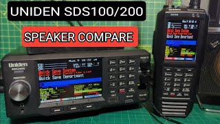 UNIDEN SDS100  200 EXT SPEAKER amp INTERNAL SPEAKER COMPARISON [upl. by Alaehs]