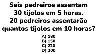 🔥 Questão de Regra de Três Composta – A maioria errou no concurso 😔 [upl. by Harrat]