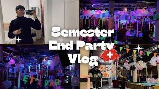 Semester End Party Vlog In Swiss 🥳🇨🇭 [upl. by Tu]