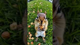 Chipmunk Eating Nuts chipmunk animals squirrel aiinsights ai shorts ytshortsindia nuts [upl. by Stefan]