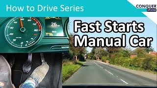 How to move a manual car quickly from a standstill  fast starts [upl. by Anum]