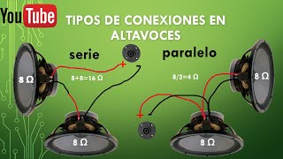 Tipos De CONEXCIONES En Altavoces ParaleloSerie [upl. by Heyman]