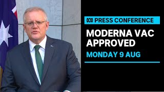 IN FULL TGA approves use of Moderna COVID19 vaccine for Australians aged 18yo and over  ABC News [upl. by Dailey]