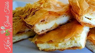 How To Make Tiropita  Greek Feta Cheese Pie [upl. by Ynnavoeg]