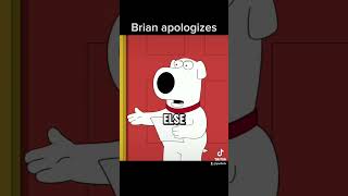 Family guy brian apologizes familyguy bestmoments funny random brian apology sad [upl. by Akinert824]