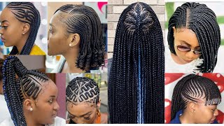 Creative Cornrow styles for 2023 Beautiful Hair styles for events Ladies Trending Hair styles [upl. by Anoerb]