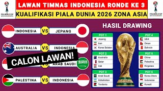 Jadwal Kualifikasi Piala Dunia 2026 Ronde Ke 3  Indonesia vs Jepang  Jadwal Timnas indonesia [upl. by Crist926]