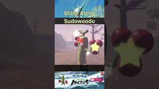 SHINY ALPHA SUDOWOODO shorts shinypokemonhunter pokemonlegendsarceus shinypokemon pokemon [upl. by Eiclehc]