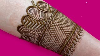 Back hand bridal  mehndi design  wedding easy simple mehndi  mehndi designs  new mehndi [upl. by Bunch]