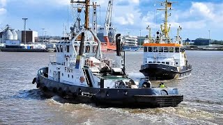 Emder Schlepper FINN tug DEET IMO 7619290 Emden tugboat towboat [upl. by Lyj]