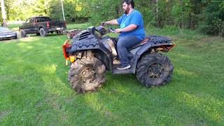 Polaris sportsman 1000 highlifter straight pipe [upl. by Ellehciram489]