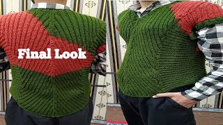 new look sweater design  sweater new style  final lookHousheen Knittng [upl. by Ardnasirk]