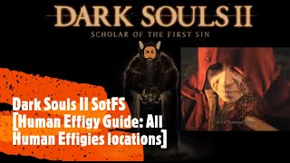 Dark Souls II SotFS Human Effigy Guide All Human Effigies locations [upl. by Oleic807]