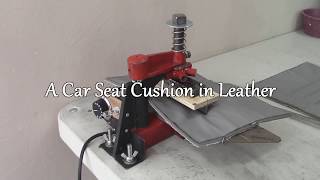 Bespoke car seat on a chair  Leather embossing tutorial Part 57 [upl. by Einallem]