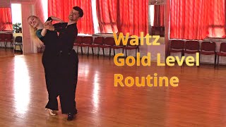 Waltz Gold Level Choreography  Running Spin Turn Whisk and Quick Wing [upl. by Anyrb]