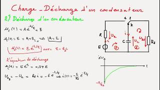 Décharge dun condensateurDipôle RCPhysique BIOF 2ème BAC [upl. by Ahsinawt]