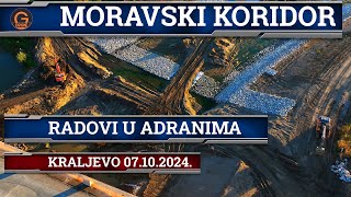 Moravski Koridor  Radovi kod mosta u Adranima 07102024 [upl. by Sibylla636]