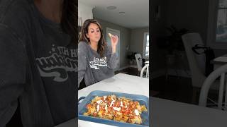 Lightened up loaded nachos Recipe ⬇️ recipe easymeals superbowl shorts [upl. by Horatio846]