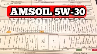 AMSOIL 5W30 Oil Analysis Test Results 11000 Miles [upl. by Gromme]