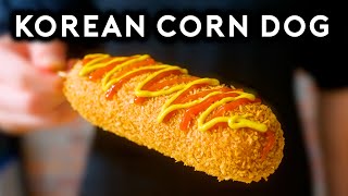 Korean Cheese Corn Dogs  Anything With Alvin [upl. by Chernow]