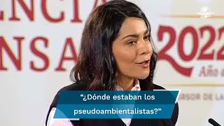 Elizabeth García Vilchis defiende al Tren Maya ante quotdevastaciónquot de Xcaret [upl. by Einneg]