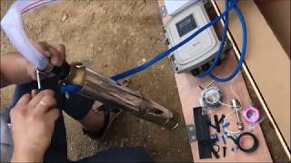 WBS SOLAR PUMPSolar submersible pump installation video [upl. by Nylednarb10]