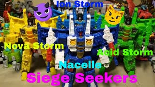 Acid Storm Ion Storm Nova Storm and Nacelle Transformers Seekers Review [upl. by Oznol]