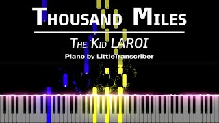 The Kid LAROI  Thousand Miles Piano Cover Tutorial by LittleTranscriber [upl. by Centonze]