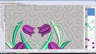 Creating a stipple background for a quilt block [upl. by Animahs]