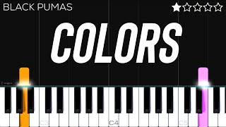 Black Pumas  Colors  EASY Piano Tutorial [upl. by Anivid156]