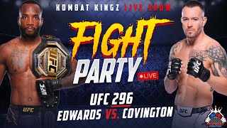 UFC 296 Fight Party  Edwards vs Covington  Pantoja vs Royval  Reaction  Watch Along [upl. by Amhsirak553]