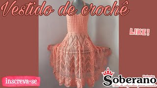 Vestido de crochê 💙 inspiração Mary Castro 14 [upl. by Bedelia]