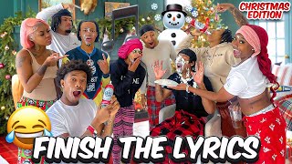 VLOGMAS🎄 DAY 2 FINISH THE LYRICS CHRISTMAS EDITION  EXTREMELY HILARIOUS 😂 [upl. by Ahsenyt681]