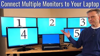 Add 5 or More External Monitors for Laptop Using Docking StationUSB Go Beyond Dual Monitor Setup [upl. by Odrautse]