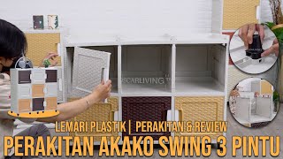 CARA PASANG AKAKO SWING 3 PINTU 2345 SUSUN LEMARI PLASTIK  OSCARLIVING™ [upl. by Dinsdale292]