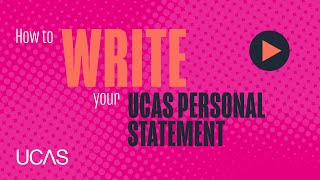 How to write your UCAS personal statement [upl. by Adnohsek]