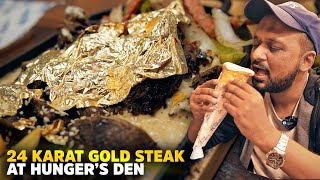 24 Karat Gold Steak on New Year  Mighty Tacos amp Cruncho Burger  Hungers Den  Karachi Fast Food [upl. by Aissyla]