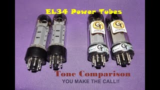 GROOVE TUBES EL34 M vs SOVTEK EL34 Power Tube Comparison [upl. by Centeno]