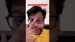 SPJIMR 2023 Final Selection Shortlist Out  Waiting List Movement [upl. by Eaj]