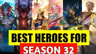 Top 15 Meta Heroes To Solo Rank Up Season 32  mobile legends bang bang tier list 2024 [upl. by Dhumma863]