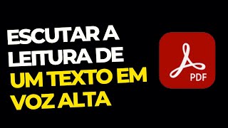 Como Escutar a Leitura De Um Texto Em Voz Alta No Adobe Reader [upl. by Aicssej]