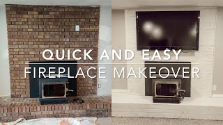 Quick Easy and Inexpensive Fireplace Makeover [upl. by Olgnaed]